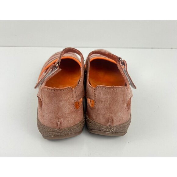 Bernie Mev Raizo Mary Jane Orange Leather Shoes Size 39 US 8 - Picture 7 of 8